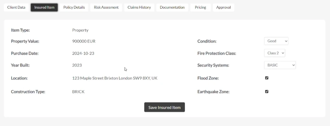 underwriter dashboard