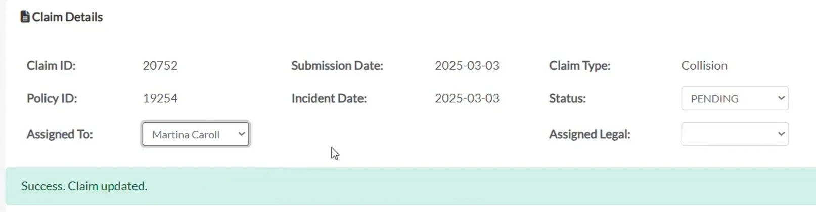 claims management software claims data