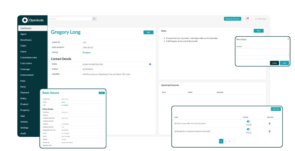 Openkoda claims processing software