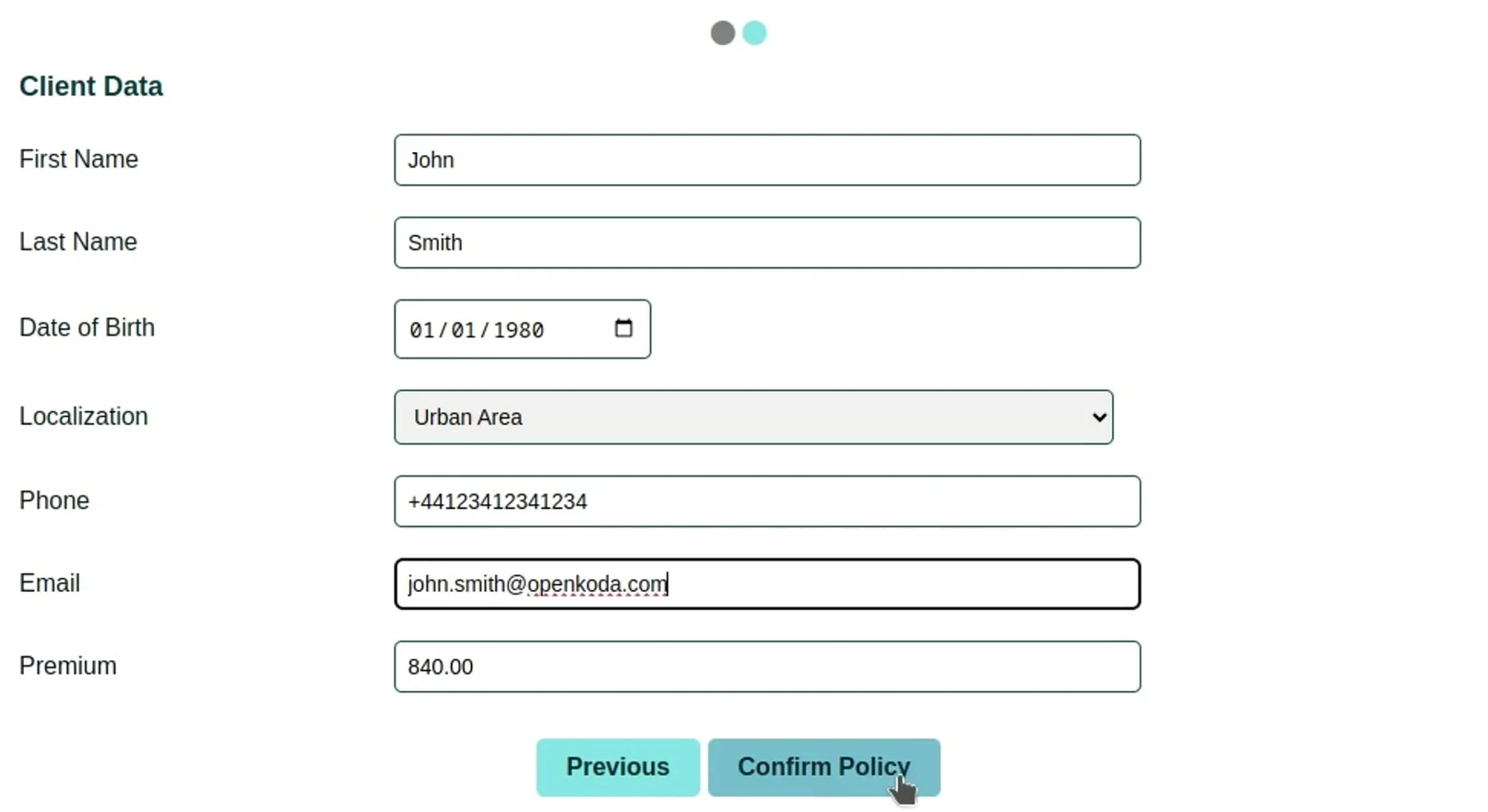embedded quote form for car insurance
