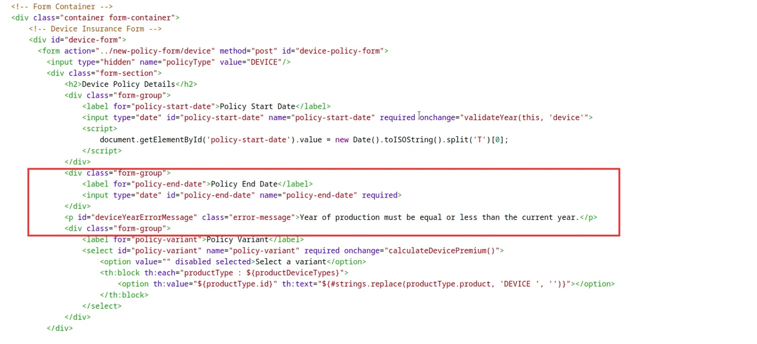 embedded insurance for device