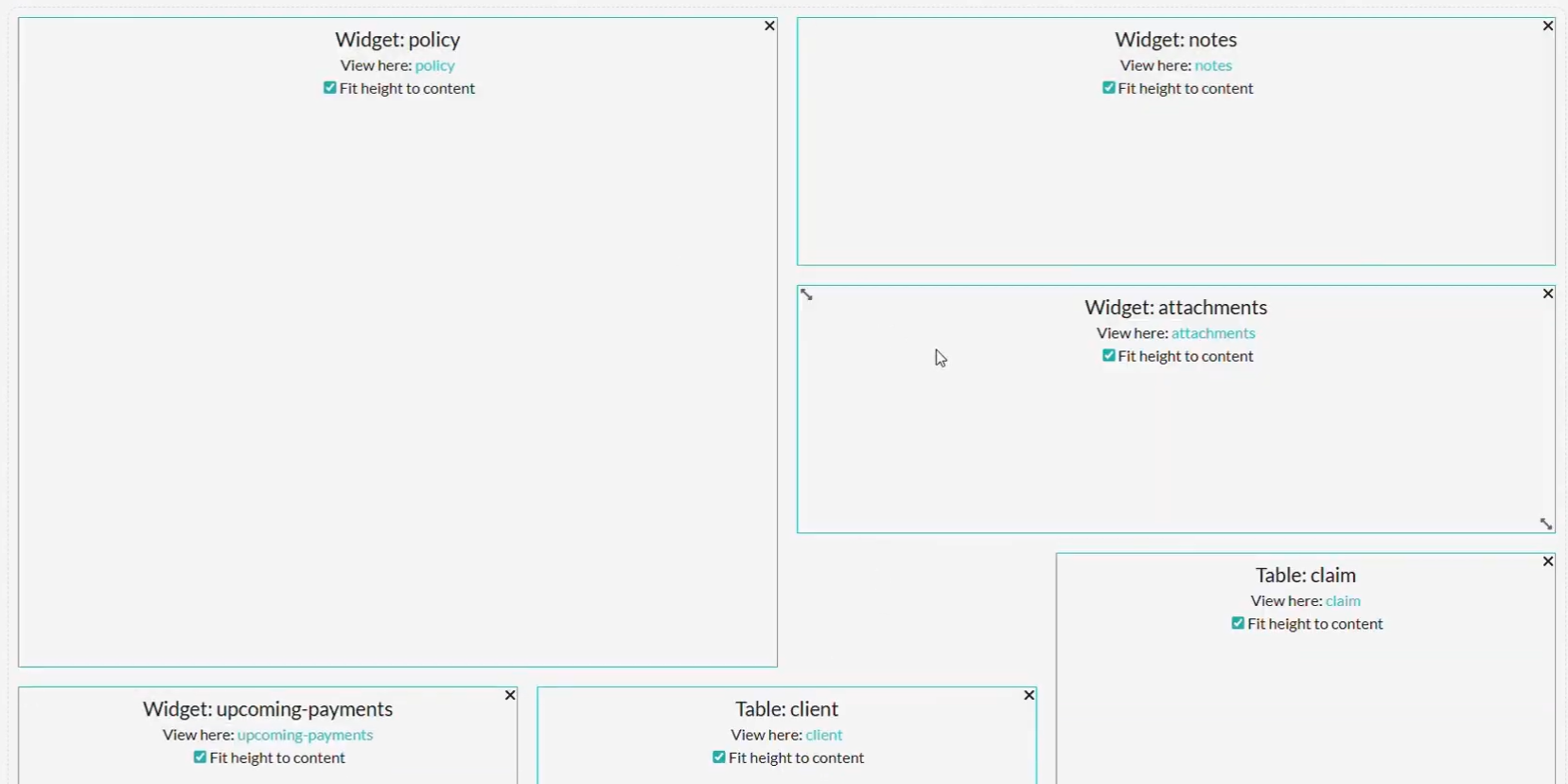 custom policy dashboard