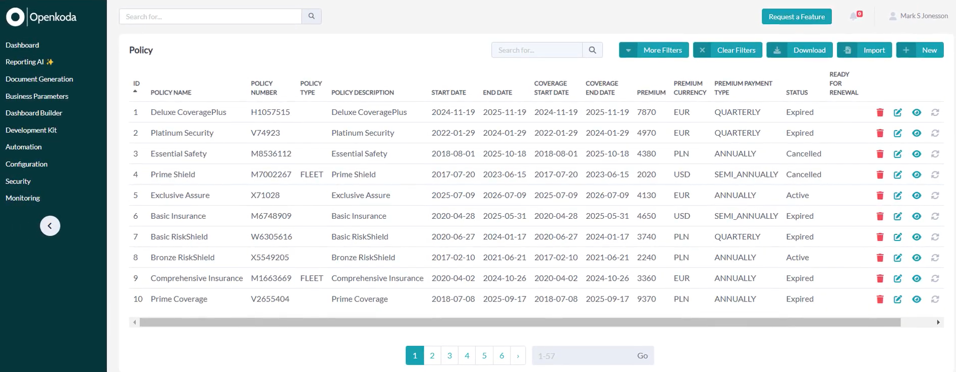 policy management application