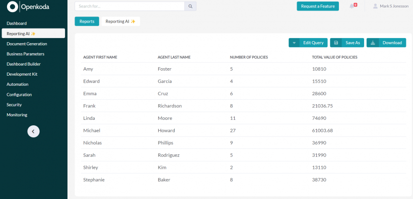 reporting ai