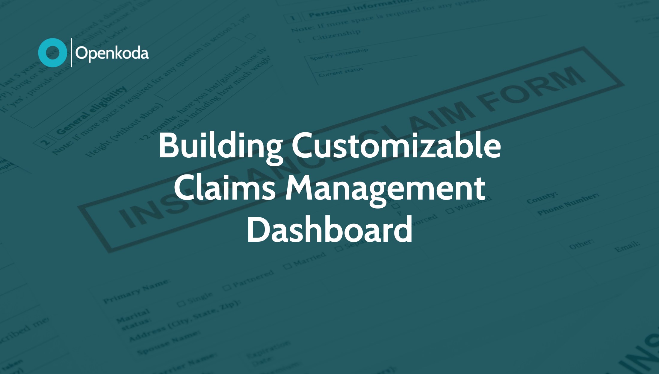 claims management dashboard