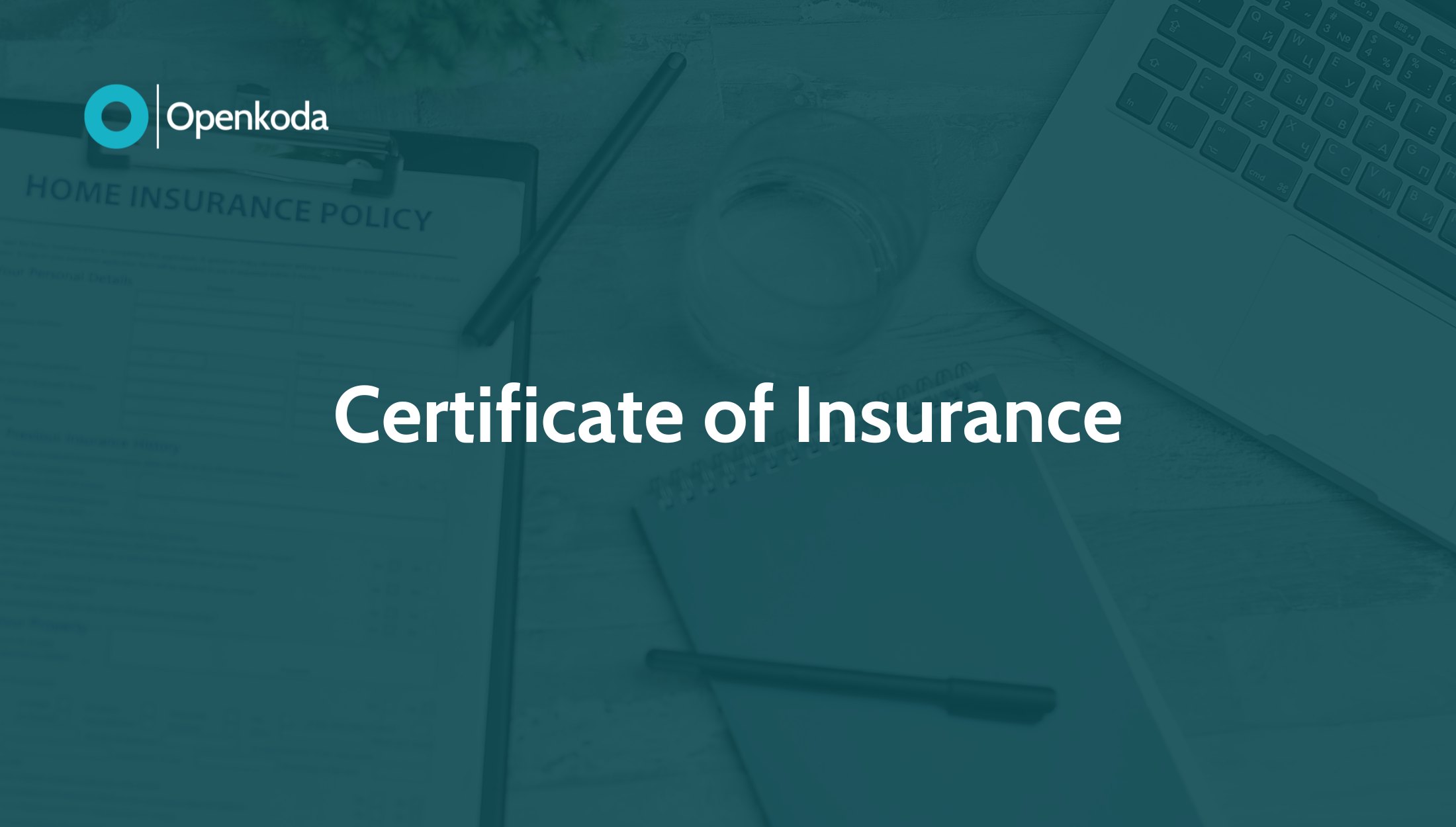certificate of insurance